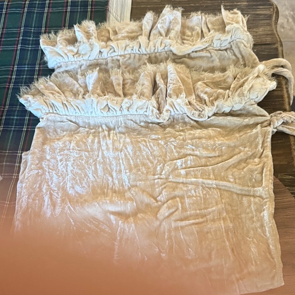 Bella Notte Blush Ruffled Bolster Cover - Picture 2 of 5